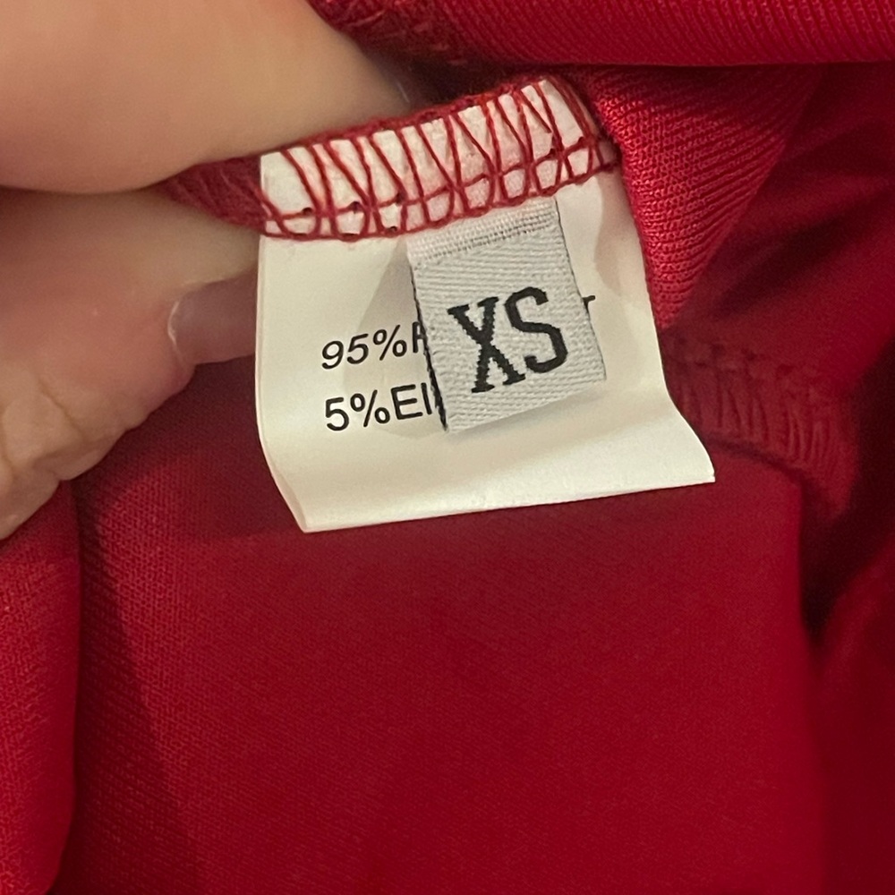 NEW NO TAGS Red Long Sleeve Tailored Custom dress NWOT XS Petite RUNS VERY SMALL - Picture 13 of 14